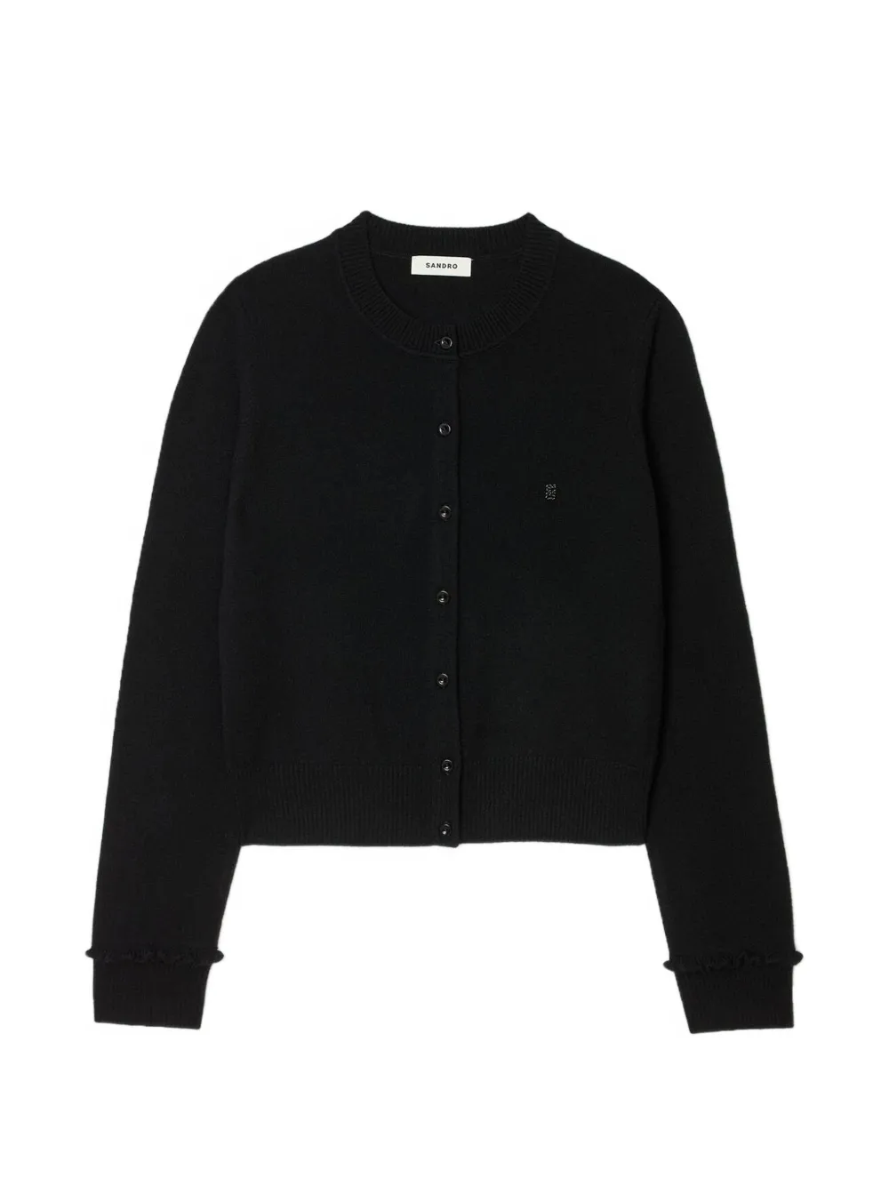 SANDRO Cardigan con ruches - Nero