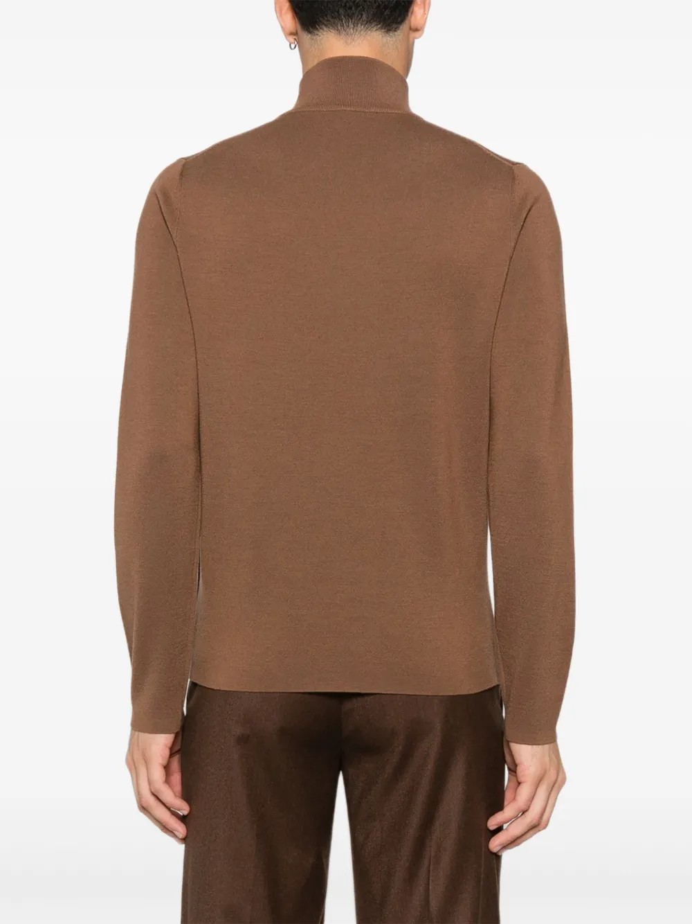 SANDRO Sweater met rits Bruin