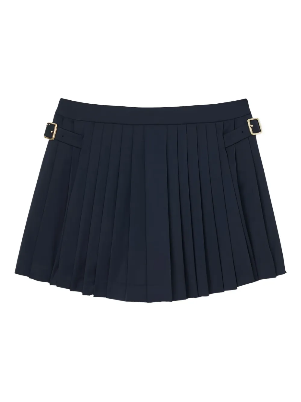 SANDRO pleated buckle-fastening mini skirt Blauw