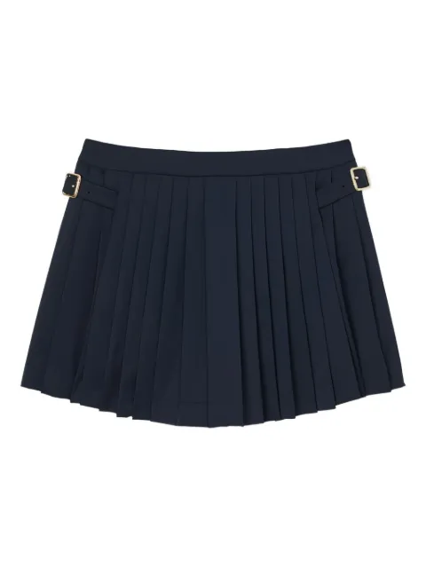 SANDRO pleated buckle-fastening mini skirt