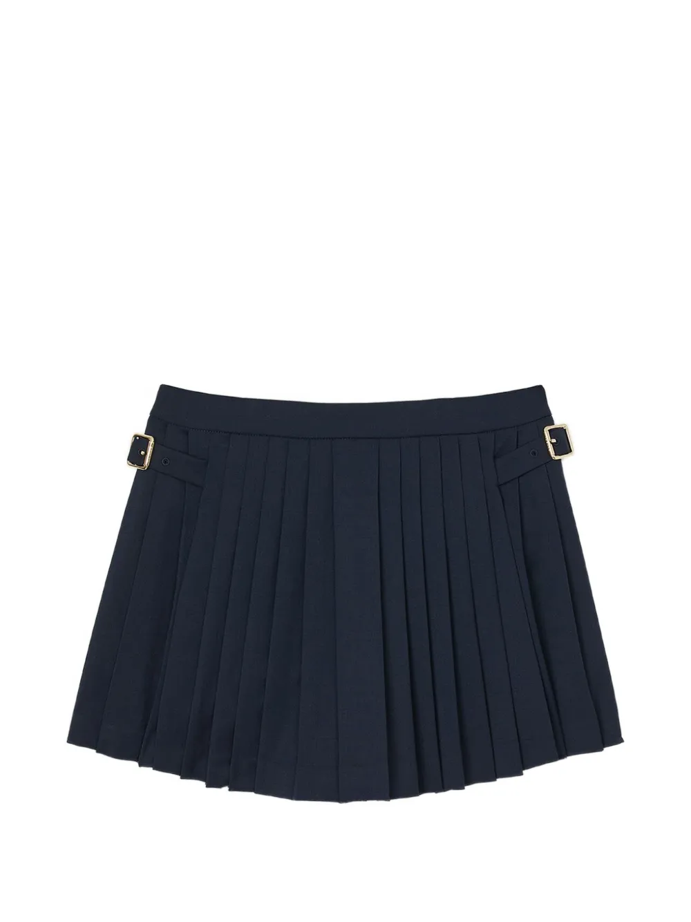 SANDRO pleated buckle-fastening mini skirt - Blu