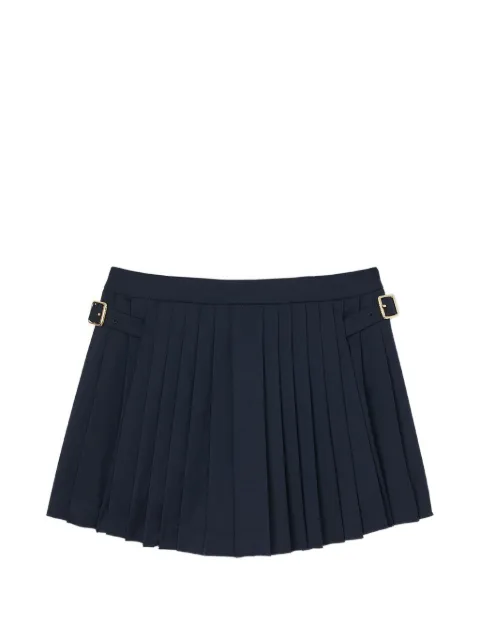 SANDRO buckle accent pleated skort