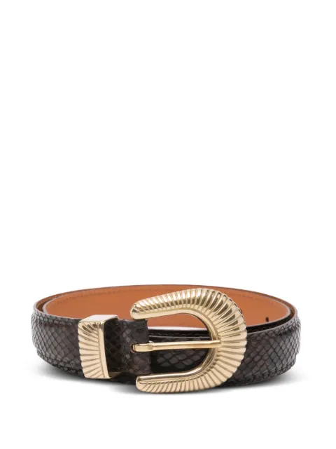 SANDRO python-skin buckled belt