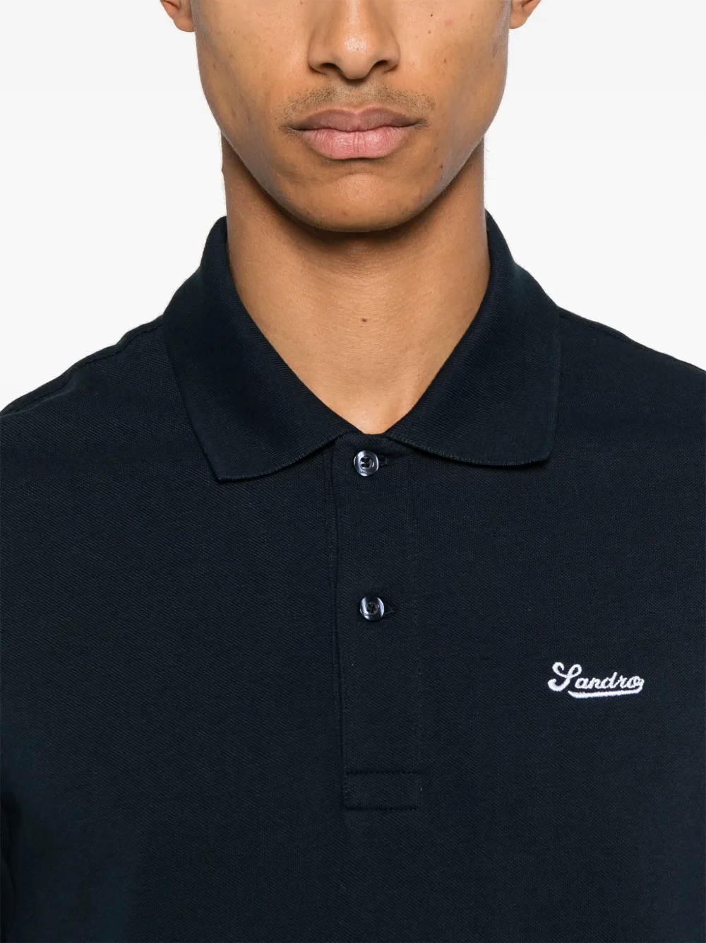 SANDRO Piqué poloshirt Blauw