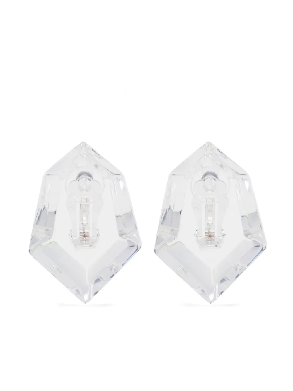 Monies aretes con diseño transparente | blanco | Image 1