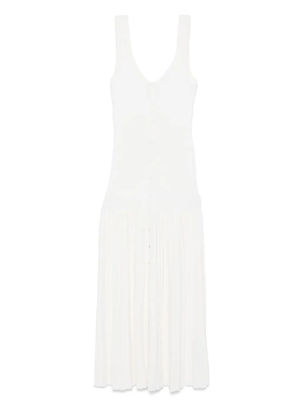 SANDRO Gebreide midi-jurk Wit