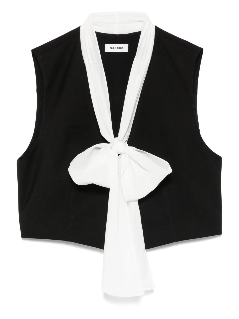 SANDRO Blouse met V-hals Zwart