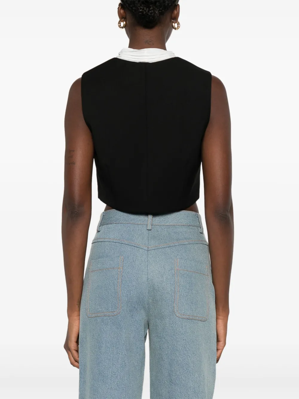 SANDRO Blouse met V-hals Zwart