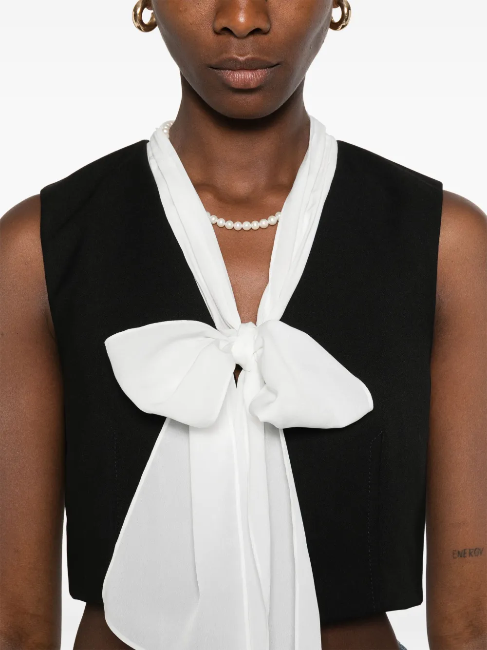 SANDRO Blouse met V-hals Zwart