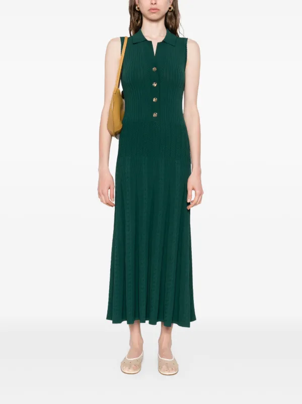 SANDRO cable-knit Maxi Dress | Green | FARFETCH FI SANDRO cable-knit Maxi Dress | Green | FARFETCH FI