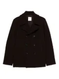 SANDRO double-breasted wool peacoat - Brown