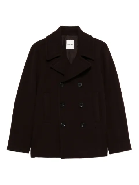SANDRO double-breasted wool peacoat