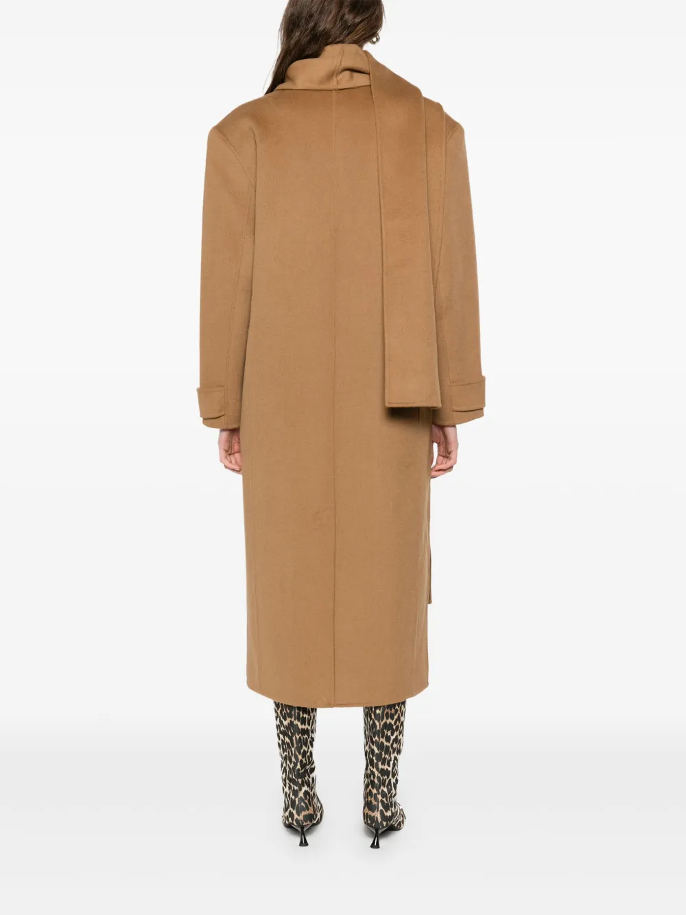 SANDRO Jas van geborstelde wol Bruin