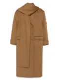 SANDRO brushed-wool coat - Brown