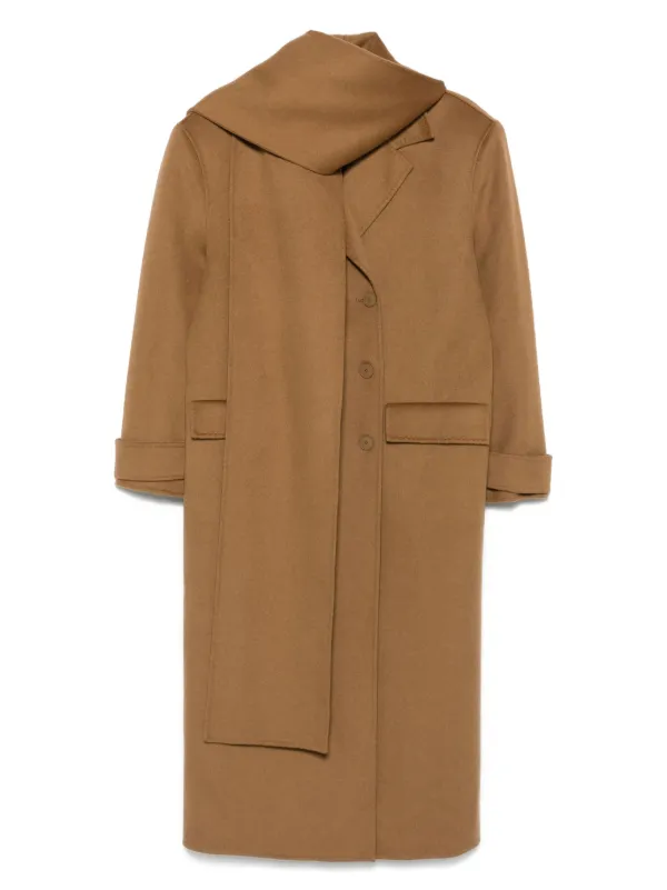 SANDRO brushed-wool coat 34