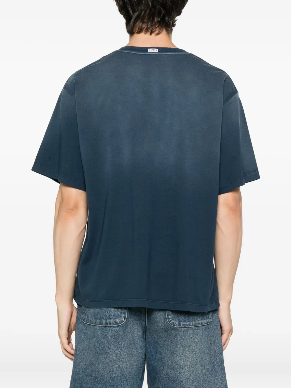 SANDRO Katoenen T-shirt Blauw