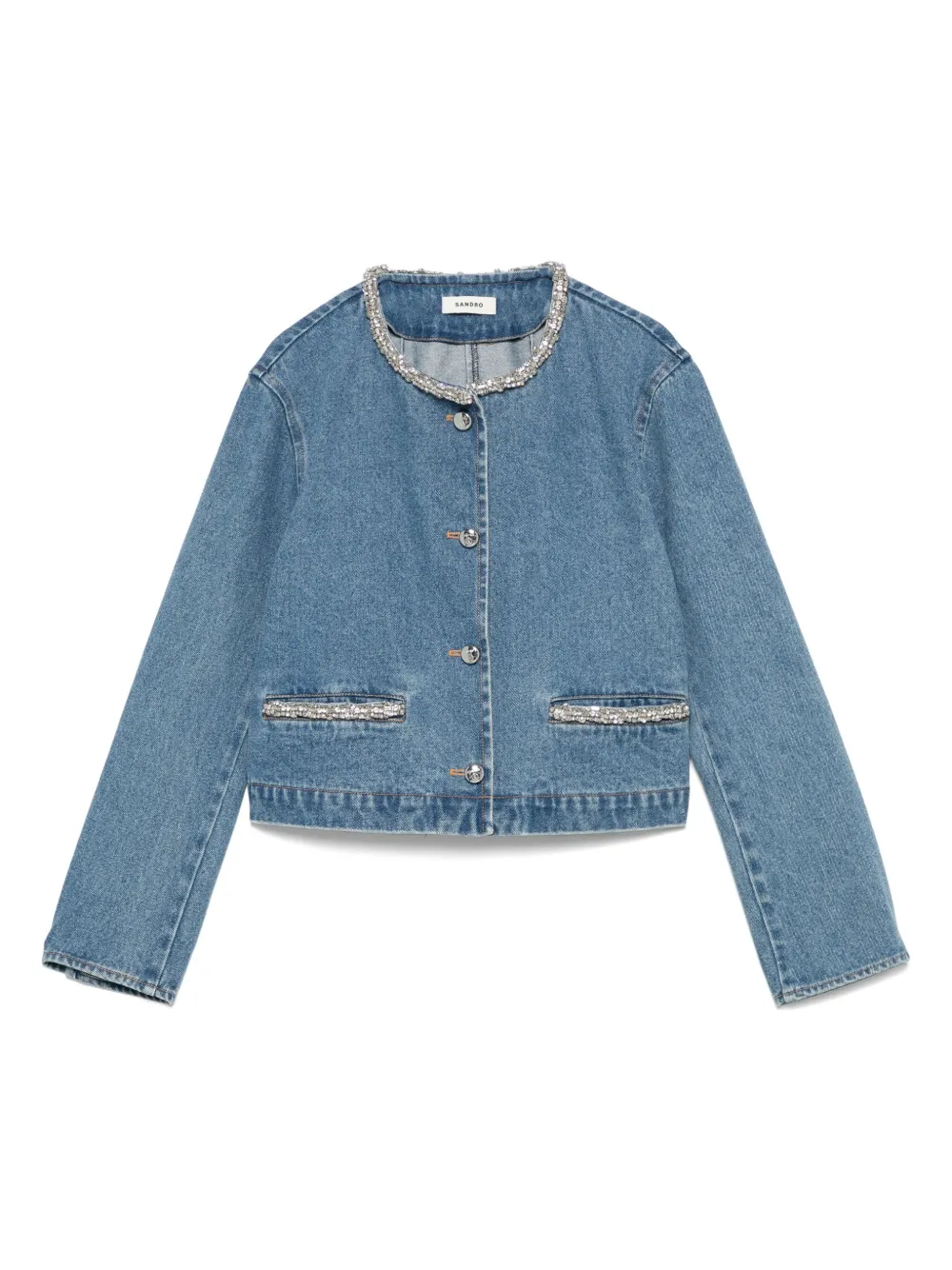 SANDRO Jack met stras Blauw