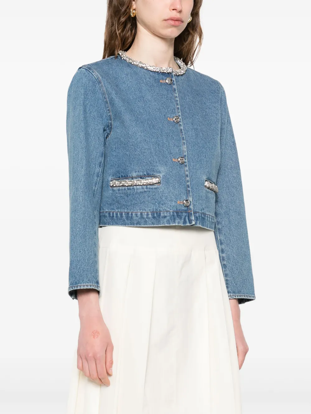 SANDRO Jack met stras Blauw