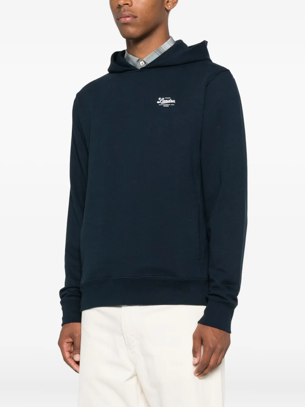 SANDRO Hoodie met logoprint Blauw