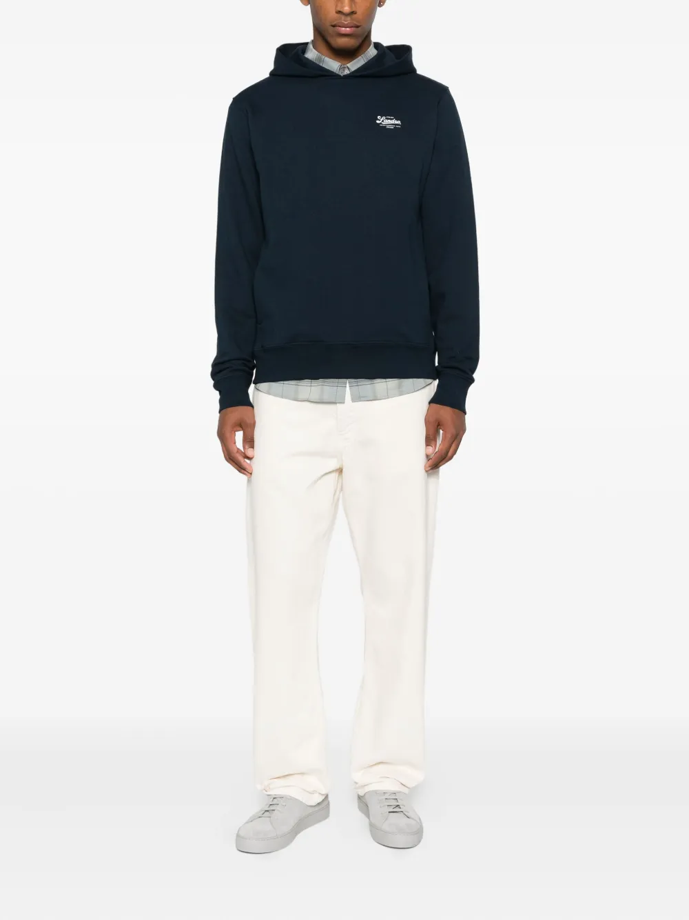 SANDRO Hoodie met logoprint Blauw