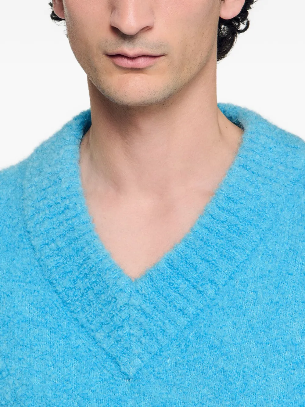 SANDRO Sweater met V-hals Blauw