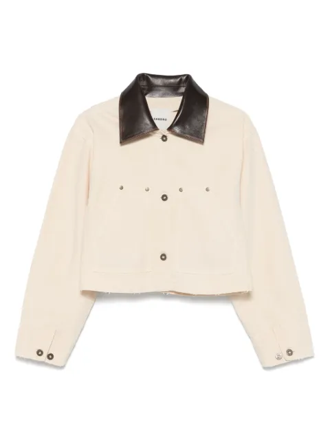SANDRO contrasting-collar jacket