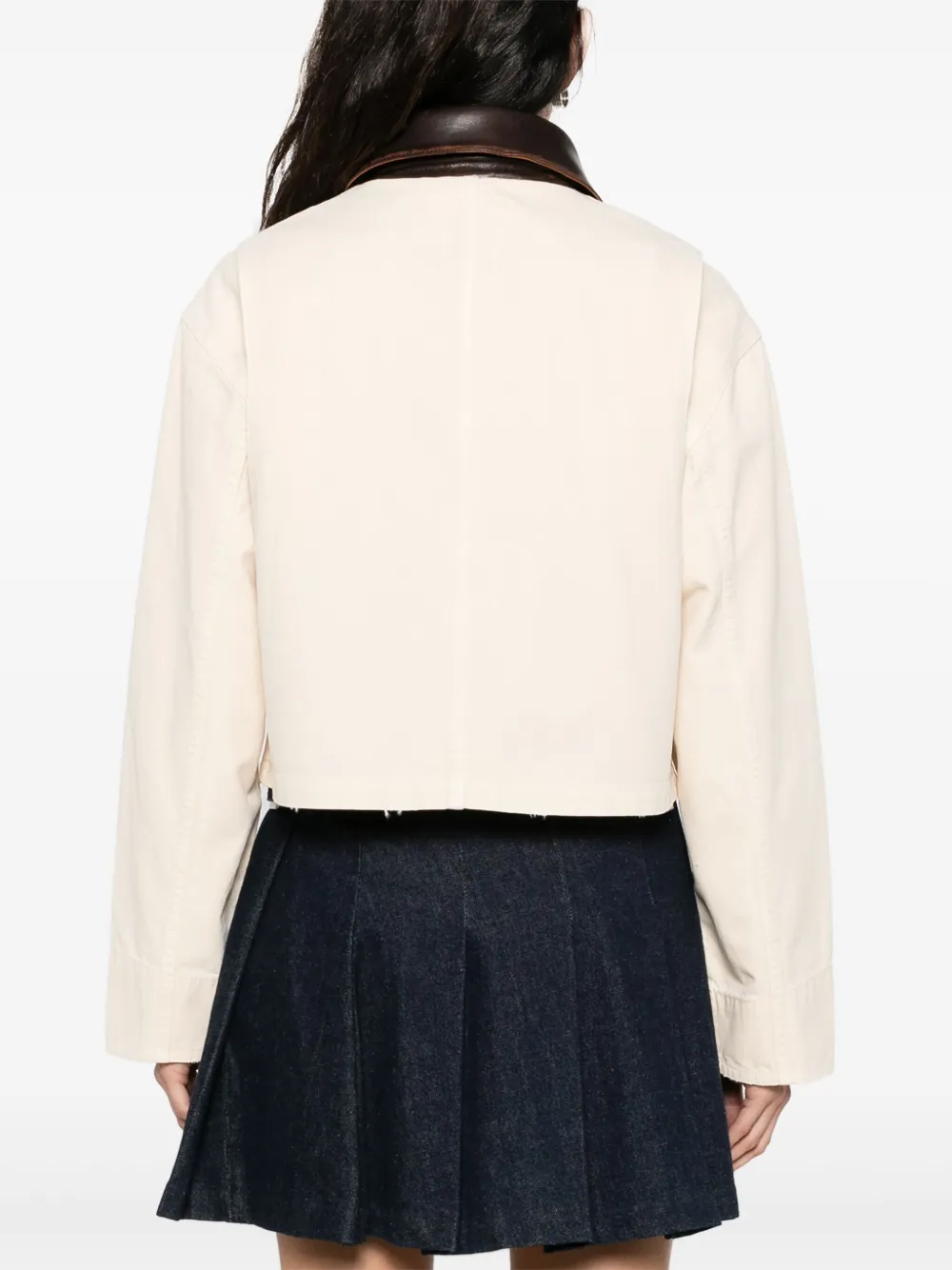 SANDRO Jack met contrasterende kraag Beige