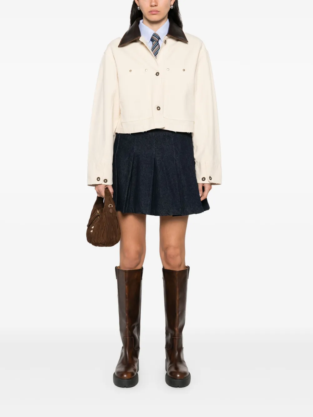 SANDRO Jack met contrasterende kraag Beige