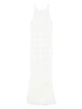 SANDRO pearl-embellished maxi dress - Neutrals