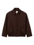 SANDRO zip-fastening elasticated-hem jacket - Brown