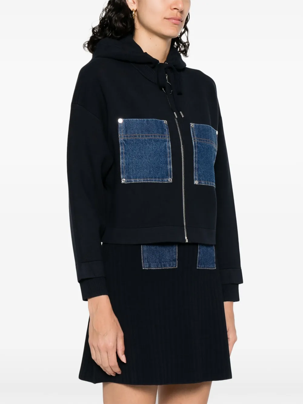 SANDRO Hoodie met rits Blauw
