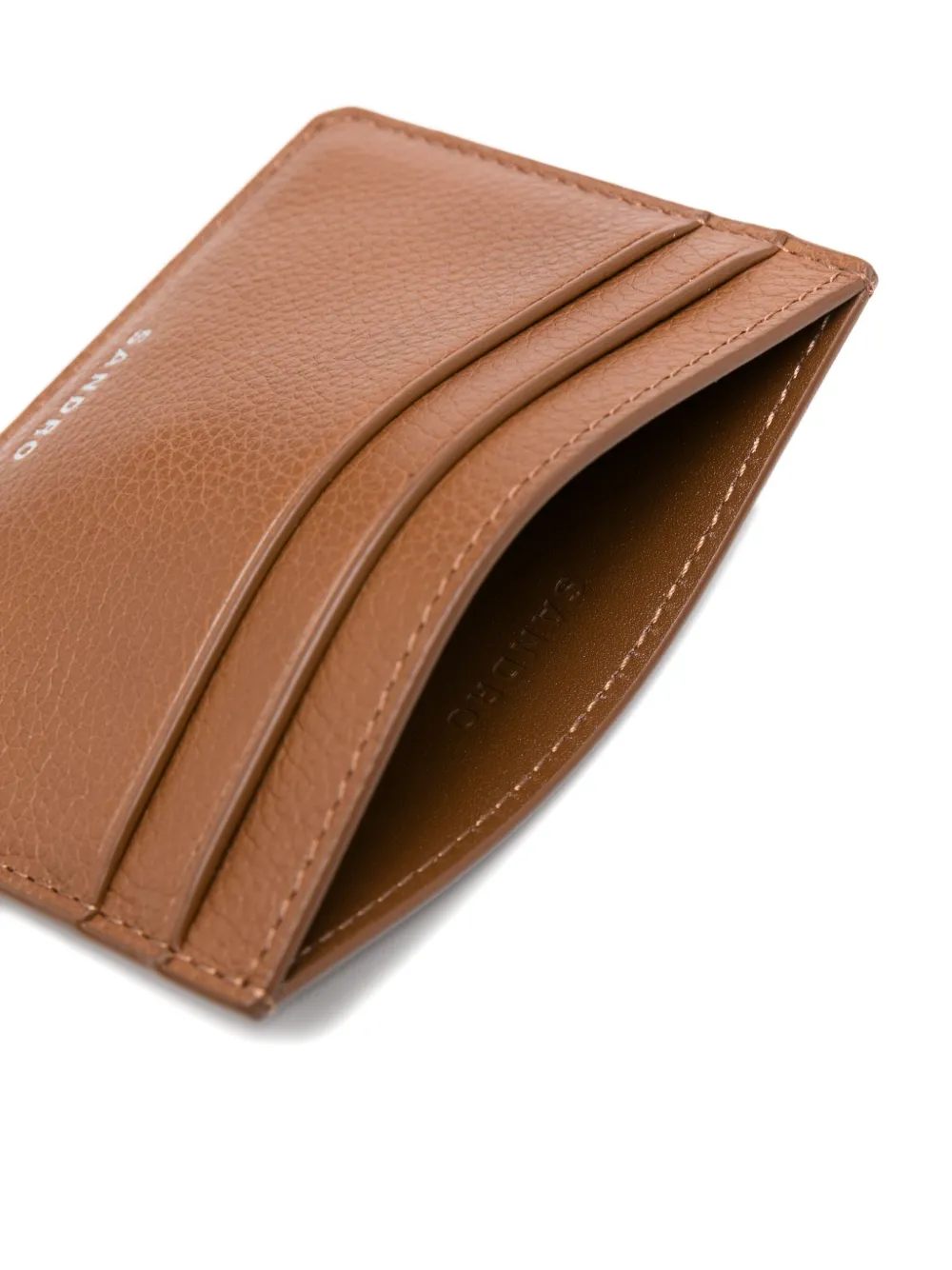 SANDRO Leren pasjeshouder Bruin