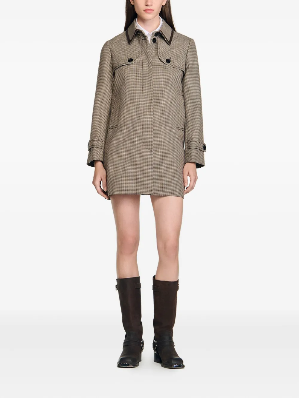 SANDRO abrigo con botones y panel plisado | Abrigos con botones | Image 2