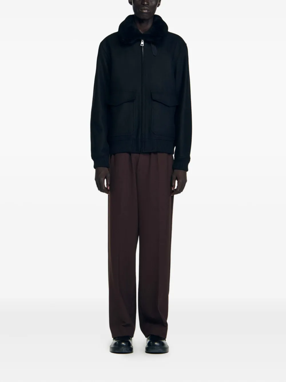 SANDRO shearling-collar jacket | Bomber Jackets | Image 2