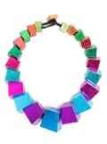 Monies geometric necklace - Blue