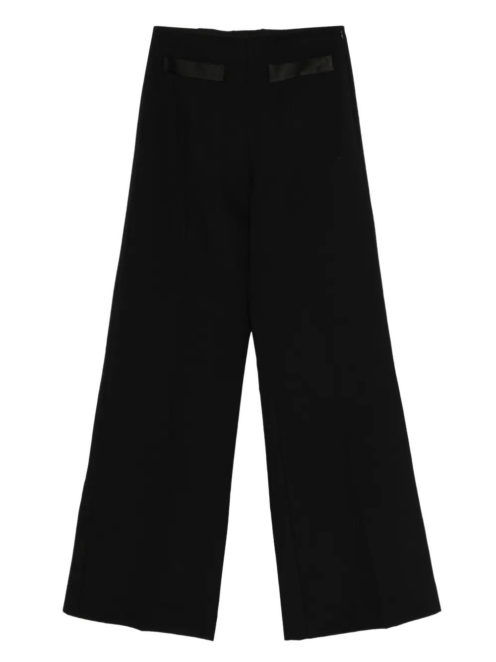 SANDRO satin-panelled flared trousers | Black | Image 1