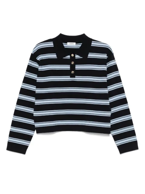SANDRO striped polo top