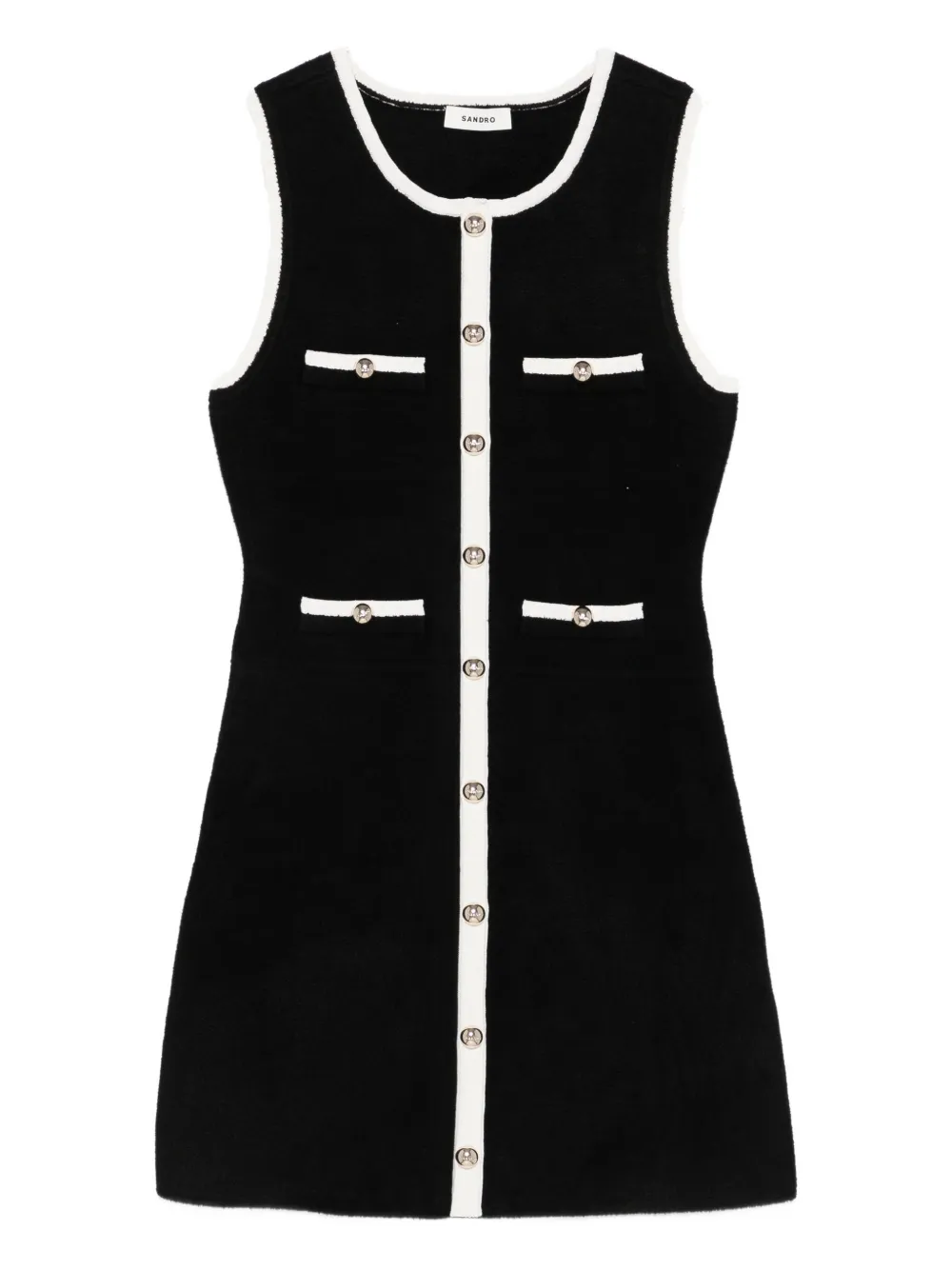 SANDRO button-detailed sleeveless mini dress | Black | Image 1