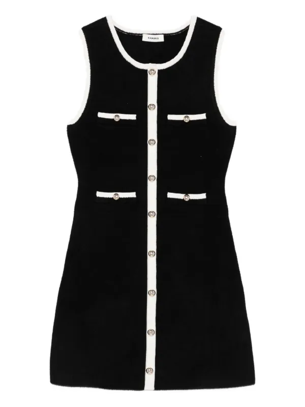SANDRO Sleeveless Mini Dress | Black | FARFETCH