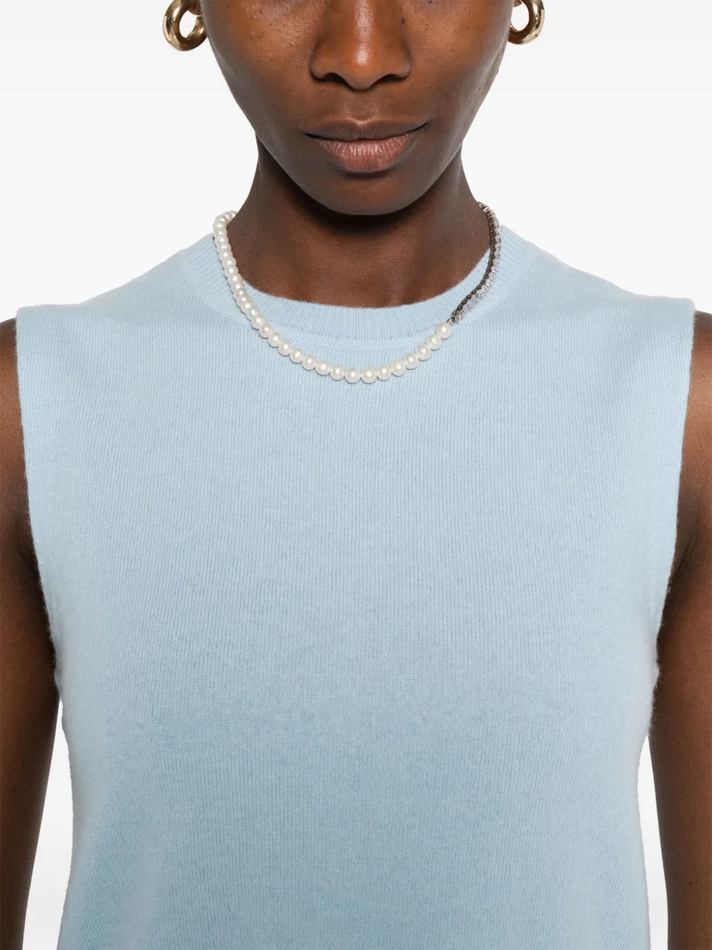 SANDRO Mouwloze top Blauw