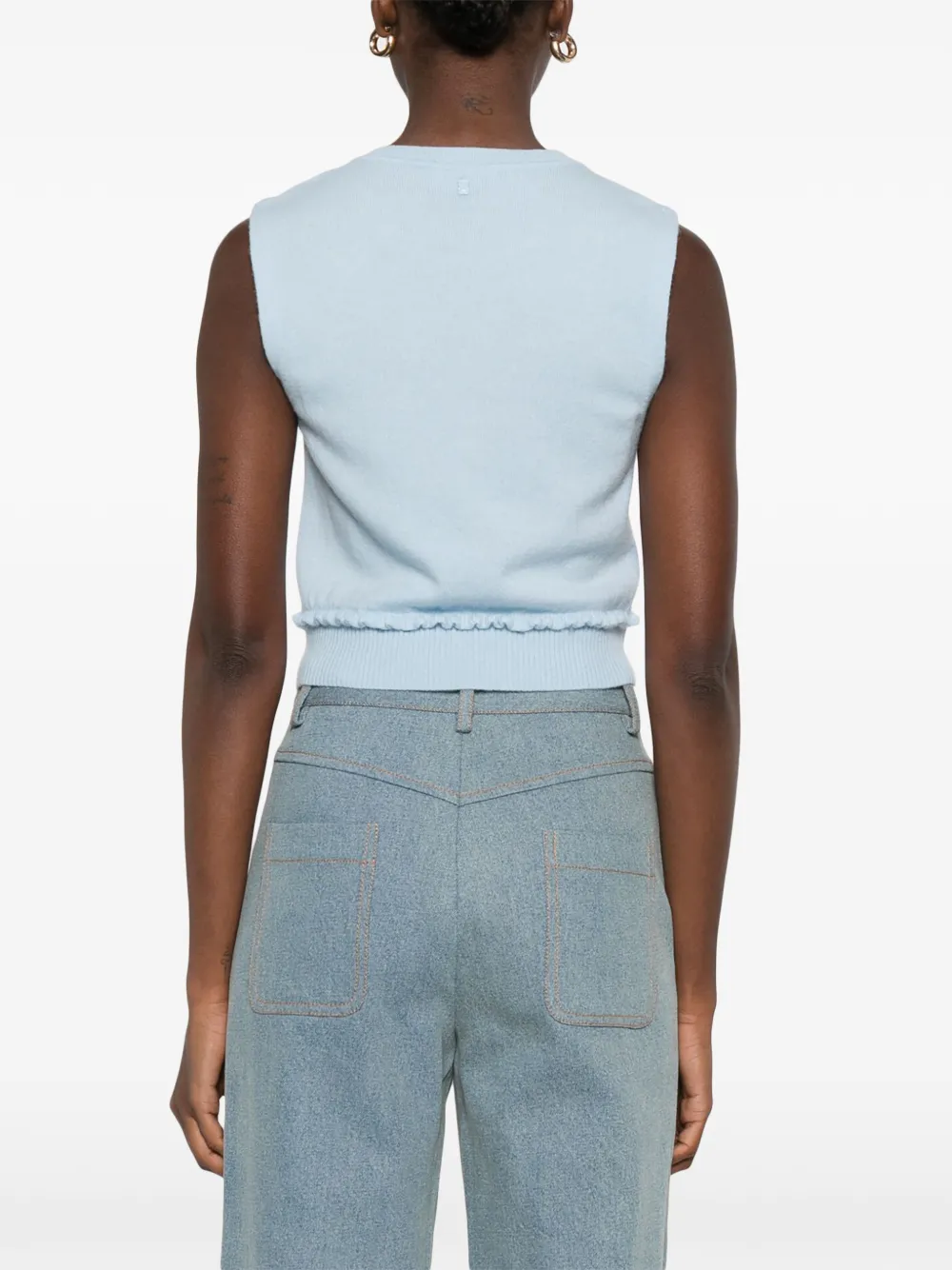 SANDRO Mouwloze top Blauw