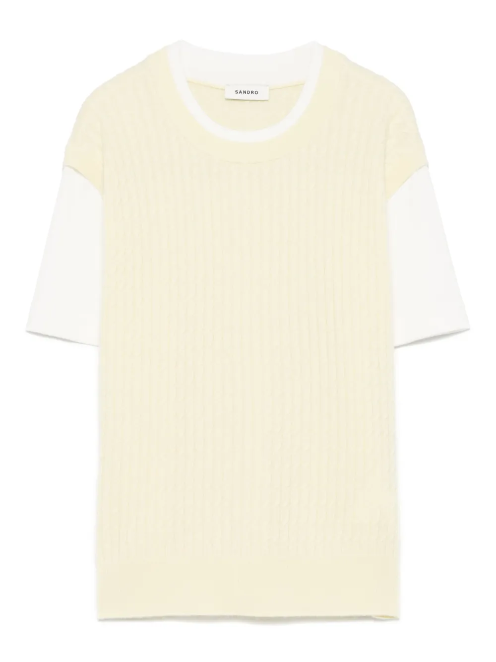 SANDRO Gelaagd T-shirt Geel