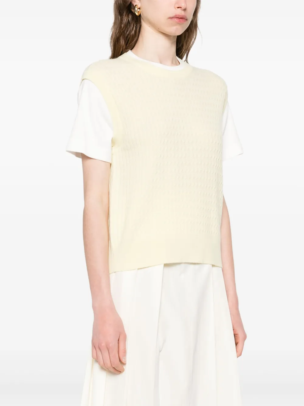 SANDRO Gelaagd T-shirt Geel
