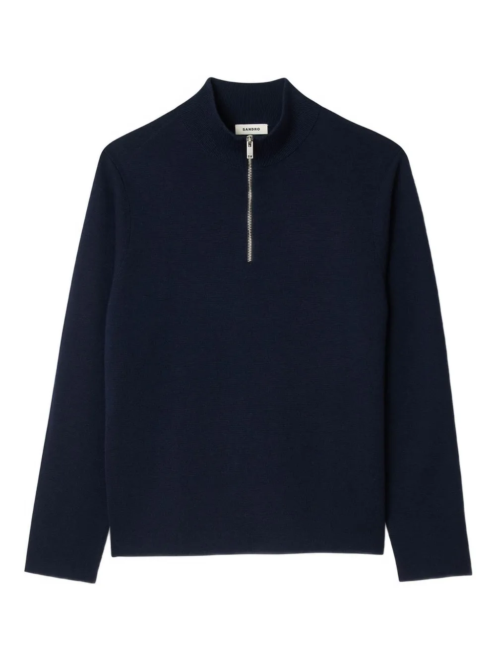 SANDRO Trui met opstaande kraag en rits Blauw