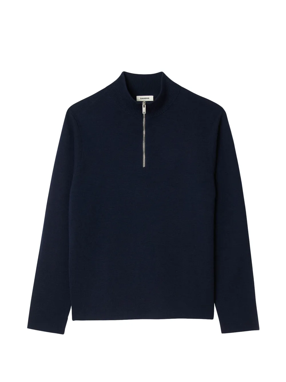 SANDRO Trui met opstaande kraag en rits Blauw