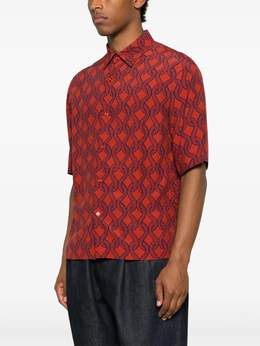 SANDRO Overhemd met print Oranje