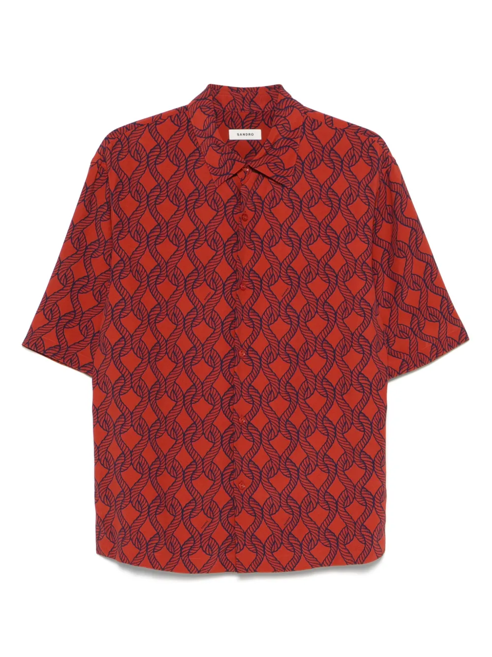 SANDRO camisa estampada | naranja | Image 1