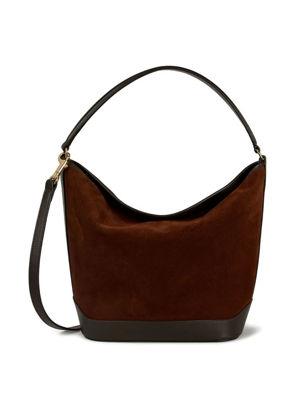 SANDRO Tangoso suède-leren crossbodytas Bruin