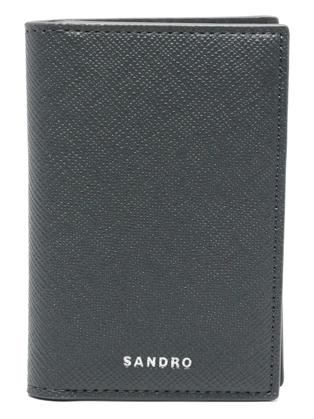 SANDRO Reconstituted leren portemonnee Grijs