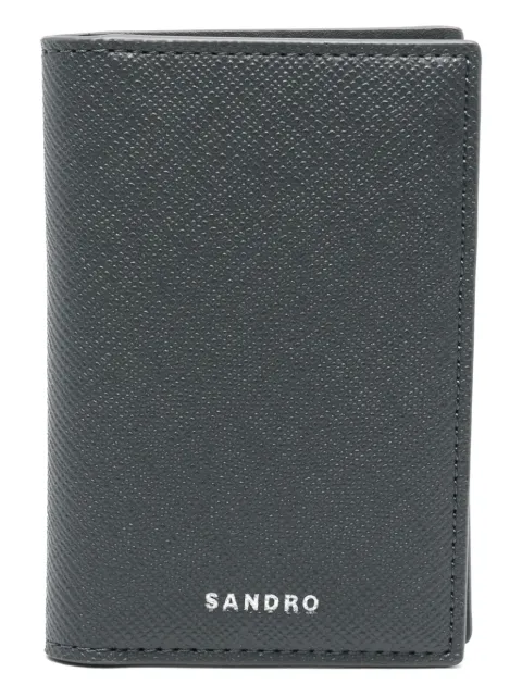 SANDRO Reconstituted leather wallet